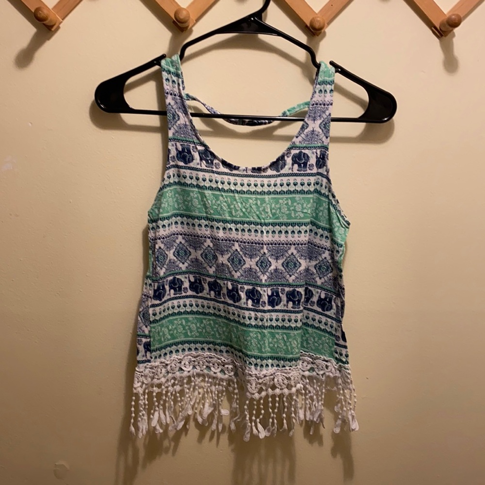 Elephant Lace Crop Top